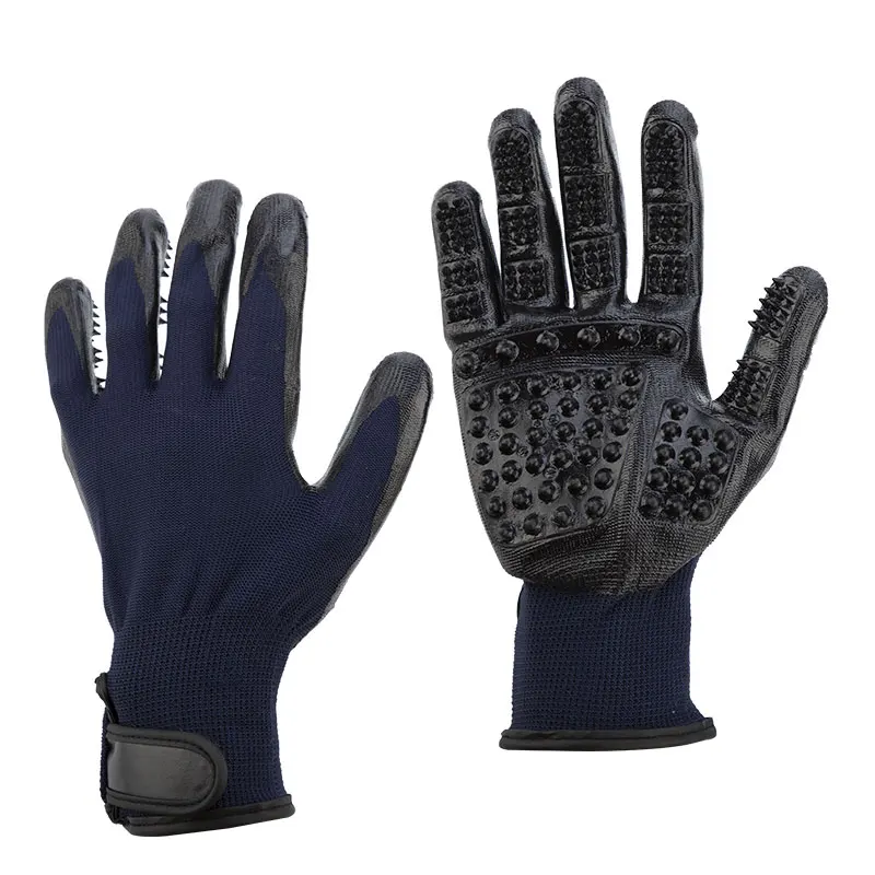 Pet Grooming Gloves Dog Cat Hair Cleaning Brush Advanced Rubber