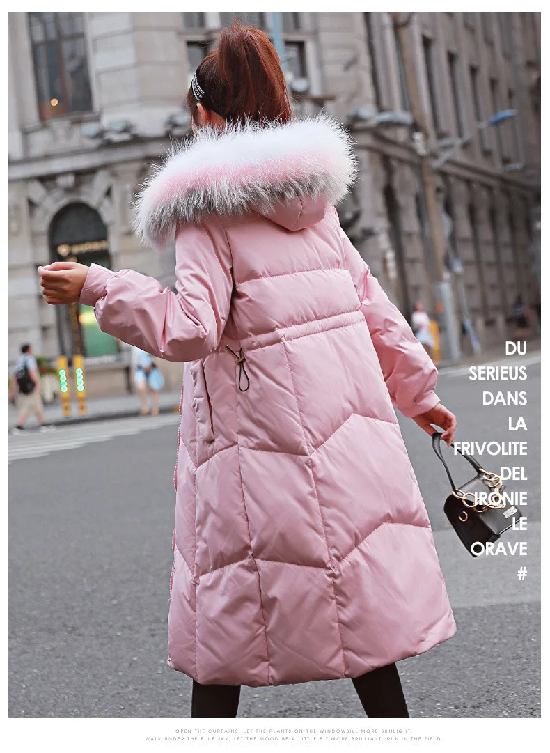 2018 Women Winter Parkas Long Jackets And Coats Adjustable Waist Female Thick Warm Coats Overknee Padded Outwear Jacket AS040 (3)