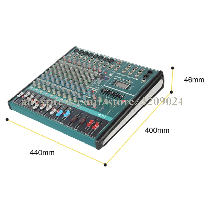 Mixer 8 Channel with Bluetooth USB Digital Reverb