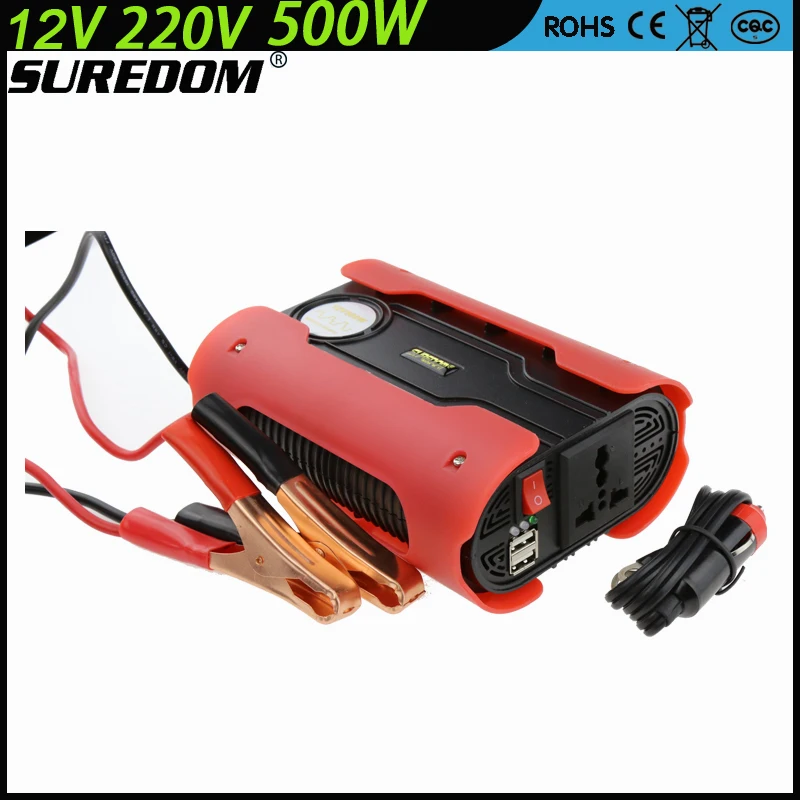 Тип одного выхода 12v 220v 500w пиковый 1000w автомобильный инвертор с Usb портом силовой