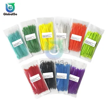 

100pcs/Lot Self-Locking Plastic Nylon Wire Cable Zip Ties 100pcs Black Cable Ties Fasten Loop Cable 2.5*150mm