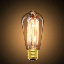 3200LM Эдисон лампы Светильник E27 220V ретро лампы накаливания мощностью 40 Вт ST64 ST58 G80 энергосберегающий светильник для подвесные светильники