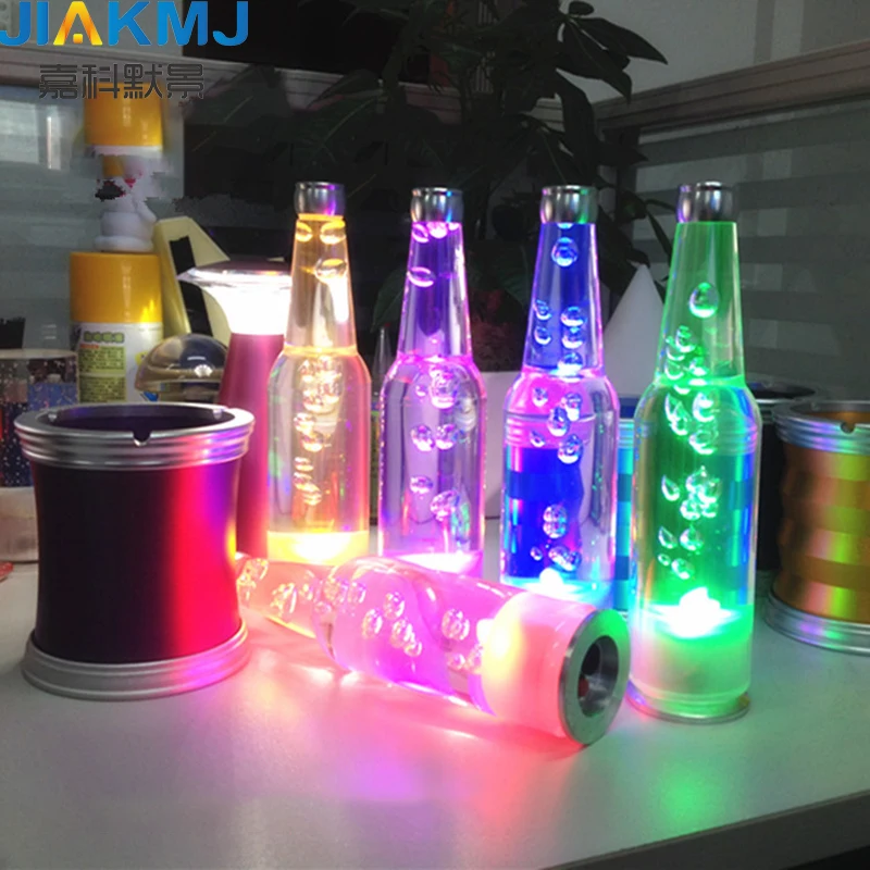 Led charging bar desk lamp night light creative personality luminescent bottle coffee shop table candlestick | Лампы и освещение