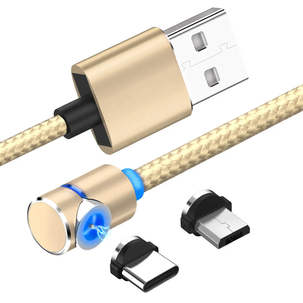 2019 Magnetic Charging Cable L Shape LED Light 360 Degree for Android Type-c Drop Shipping | Мобильные телефоны и