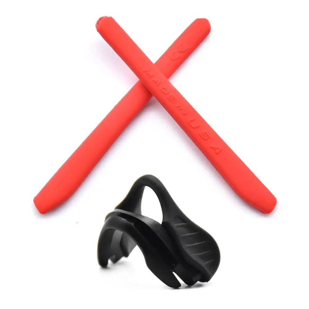 HKUCO для EVZero солнцезащитные очки замена ушные вкладыши резиновый комплект силиконовые ноги и носоупоры - Цвет линз: Red and Black