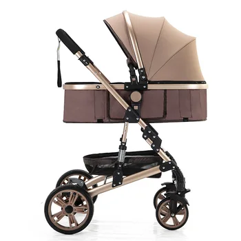

High landscape stroller reclining lightweight folding shock absorber stroller child trolley booster seat car