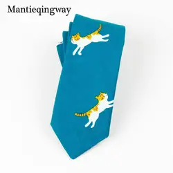 Mantieqingway 6 см модные для мужчин хлопок с цветочным принтом в полоску свадебные галстуки тонкий повседневное бизнес Gravatas интимные аксессуары