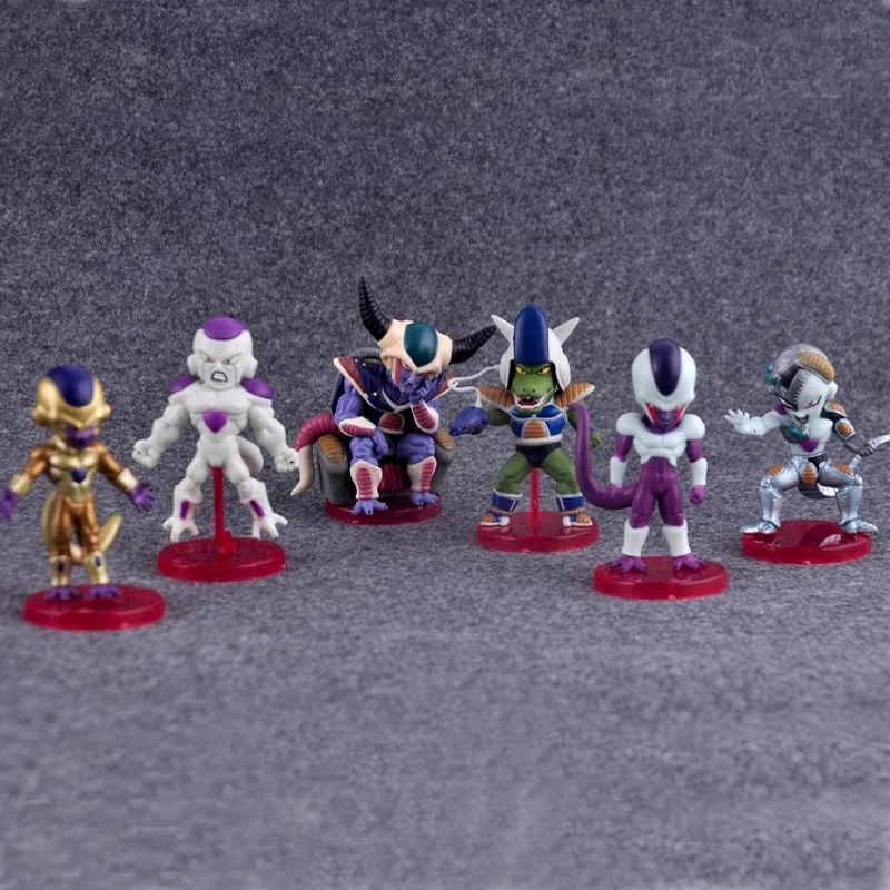 

Dragon Ball A Set-6 Pcs Freeza Pvc Action Figure Model Toy Movie & TV Freeza Battle Form DIY Display Toy Cartoon Christmas Gift