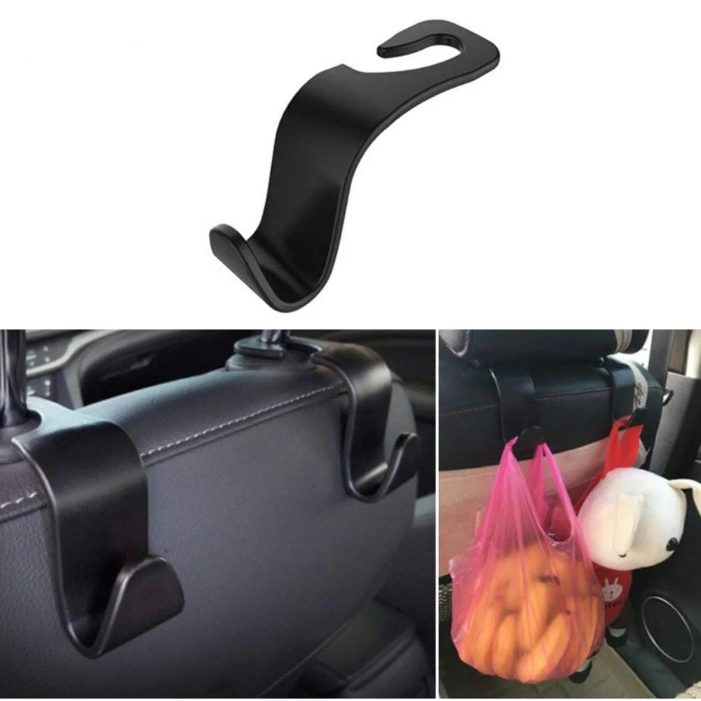 

Car SUV Headrest Hook 4 Pack Car Back Seat Headrest Hanger Storage Organizer Hold Up to 40 lb Prevent Purses Handbags Coats