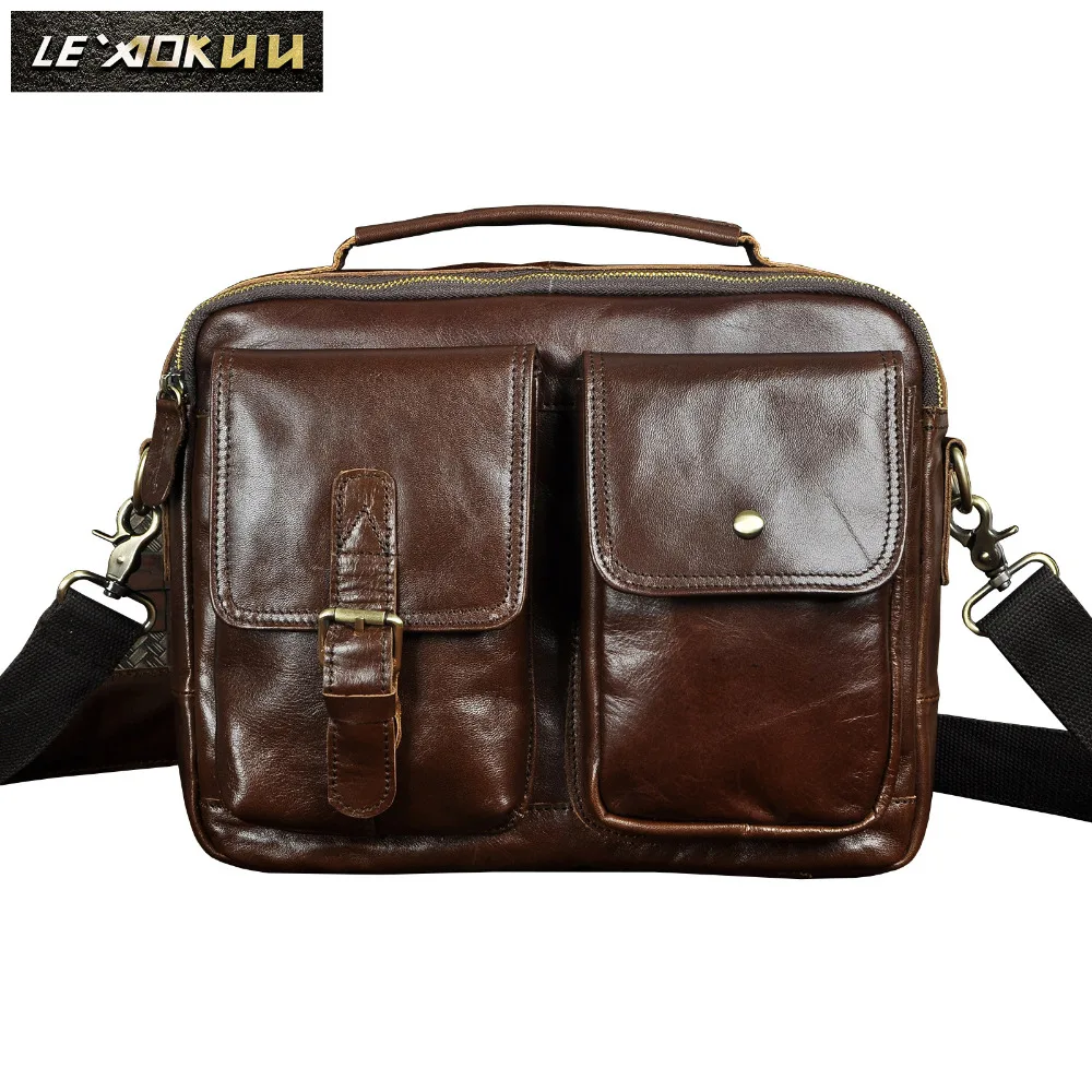 Fashion Leather Male Casual Messenger bag Satchel Design Travel ...