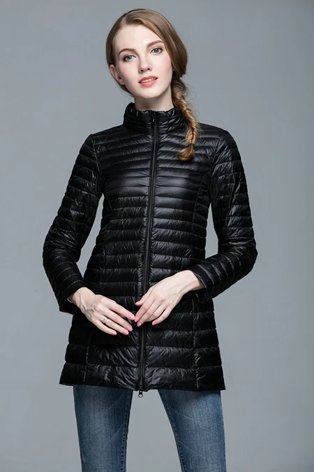 Бренд NewBang, 7XL, длинный Зимний пуховик для женщин, ультра легкий пуховик для женщин, большой размер, тонкая теплая куртка, Женская ветровка - Цвет: black