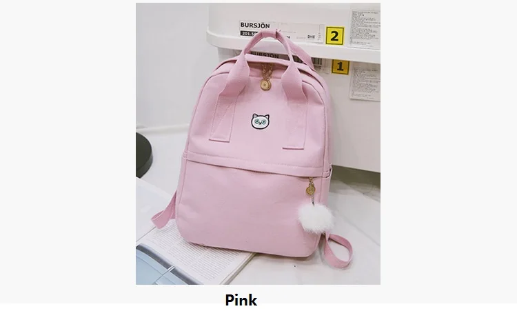 MJ Canvas Backpack Women Travel Bag Female Large Canvas Travel Backpack Fashion School Bag for Teenage Girls (4)