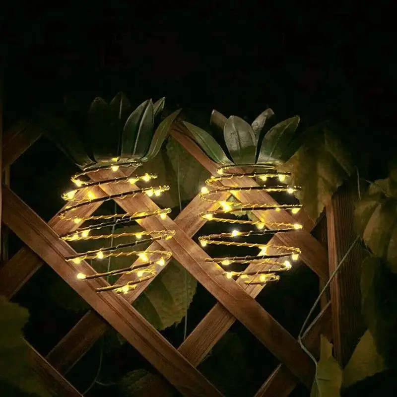 

Fashion Waterproof Solar Metal Pineapple Outdoor Garden Camping Hanging Led Light Lamp Bulb Warm White Copper Wire String Light