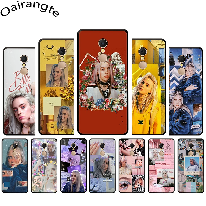 

Singer Star Billie Eilish Soft phone cover case for Redmi 4A 4X 5 6 5A 6A 7 Go Note 5 6 7 Pro