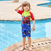 Купальный костюм для мальчиков, детская одежда с защитой от сыпи, новые детские шорты, плавки для плавания, детские купальники из 5845 полиэстера