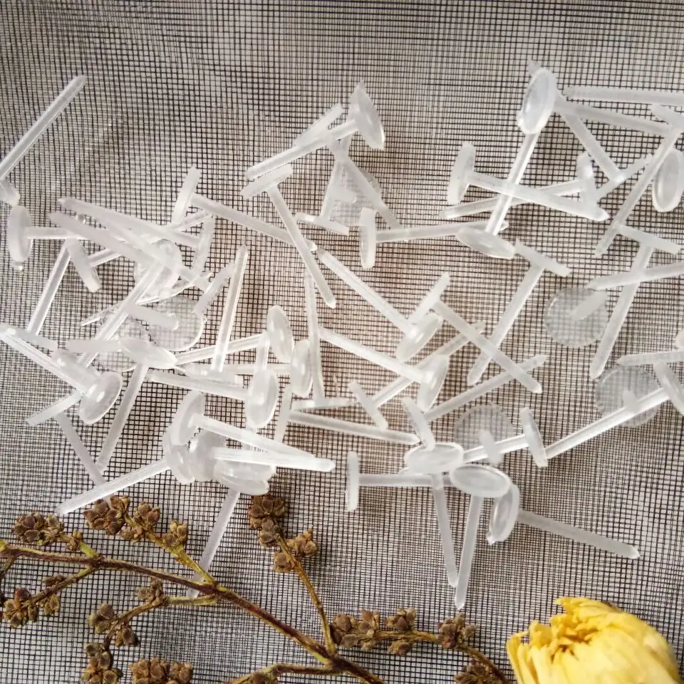 Hot 2000pcs 5x11mm Rubber flat/cup Earring Clear Plastic Stem Ear Stud Replacement Ear Plugs diy