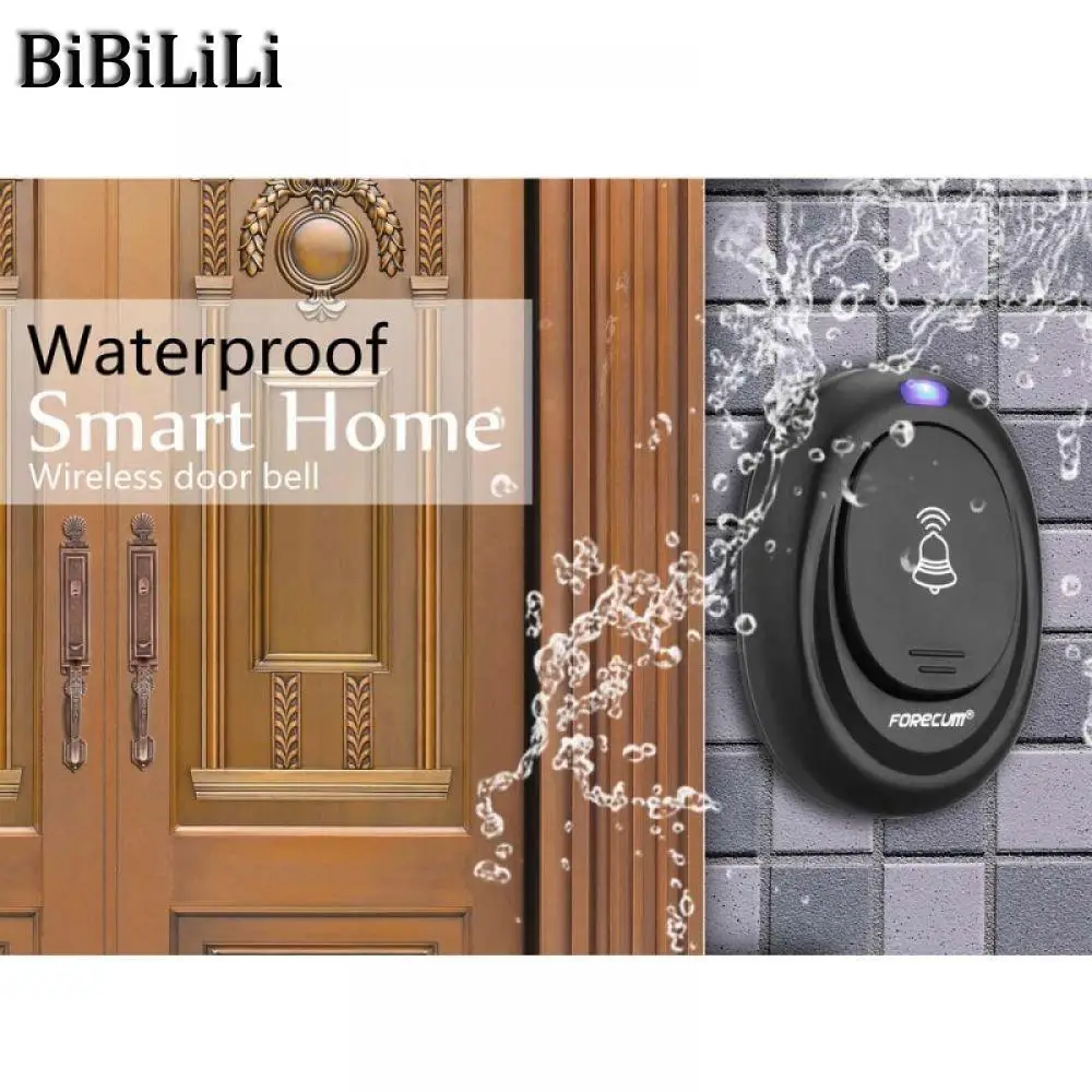 

36 Songs Wireless Remote Control Door Bell 100M Range Waterproof Intelligent Doorbell Transmitter Receiver EU Plug