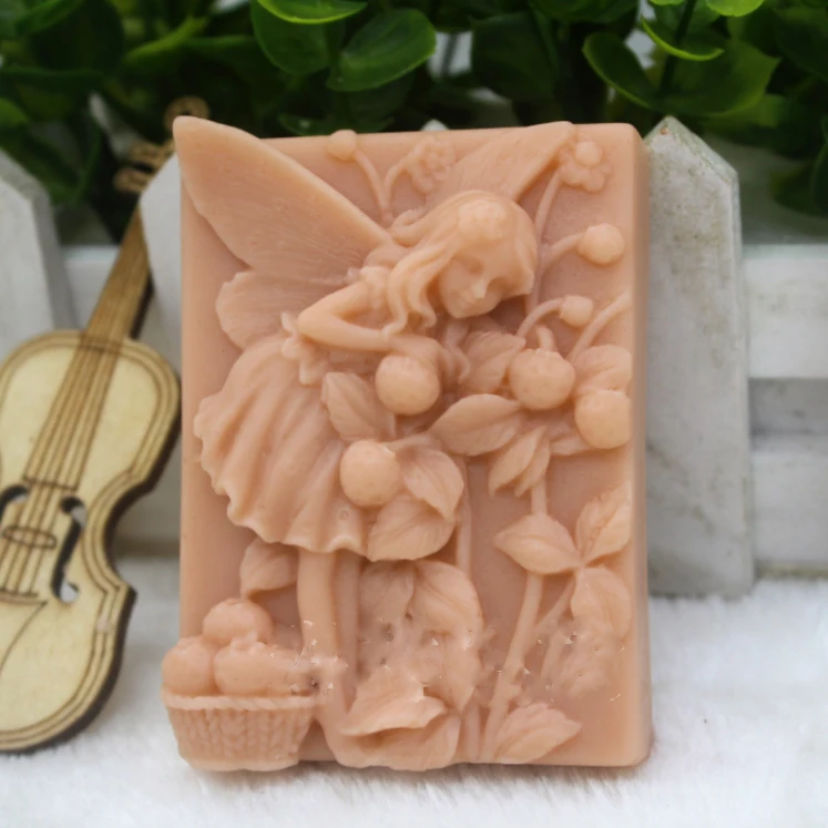Buy Silicone soap mold handmade food mold Flower fairy