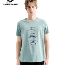 Пионерский лагерь, дизайн, короткий рукав, Мужская футболка, брендовая одежда, модная футболка с принтом, мужская хлопковая стрейчевая футболка ADT902124