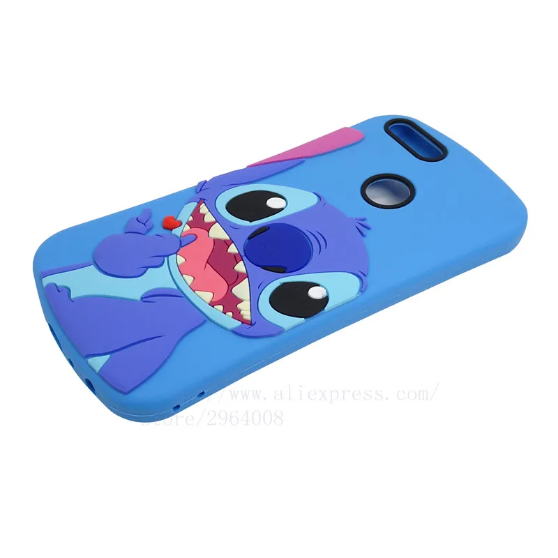 TRISEOLY для Funda huawei P Smart Case 3D мультфильм Синий Стич силиконовый чехол телефона Coque 2018