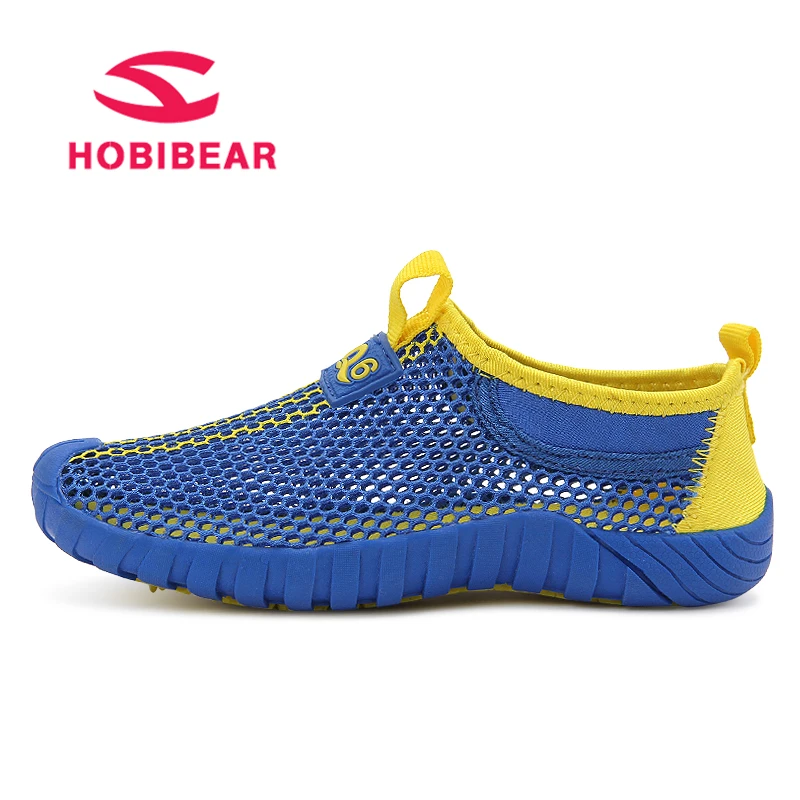 Hobibear الصيف الأطفال أحذية الفتيان أحذية رياضية للفتيات عارضة تنفس شبكة الانزلاق على حذاء رياضة chaussure الشقي