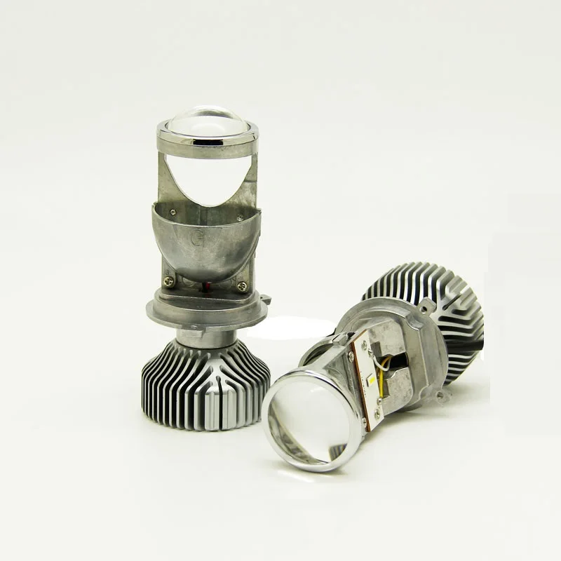 

2PCS Headlights H4 mini Lens Car Led Lamp Lighting Replacement Bulbs H4-3 led high low headlight