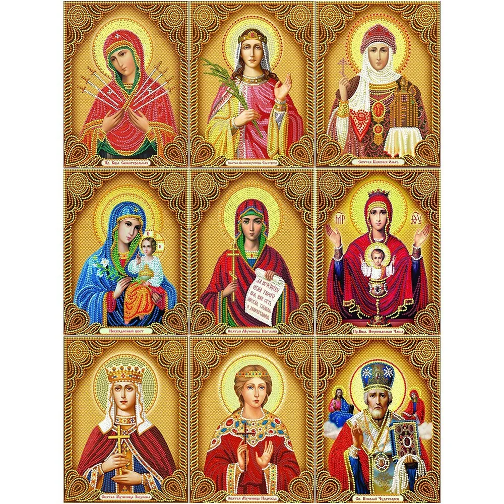 

KAMY YI Diamond Painting Madonna Full Square Diamond Embroidery Religion Home Decoration 5D Diy Mosaic Rhinestone Gift YY
