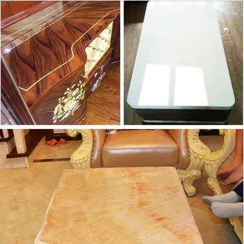 

HOHOFILM 152cmx30cm 2Mil Glossy Table Furniture Vinyl Film Sticker Scratch Proof Oil Proof Film 60''x12''