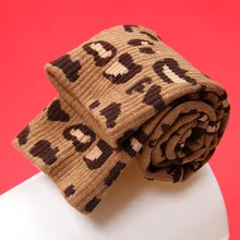 Модные леопардовые носки, женские счастливые носки, Харадзюку, винтажная уличная одежда, Skarpetki, женские носки, 9 цветов, Calcetines Mujer