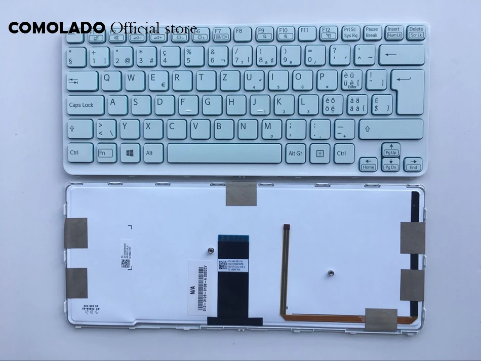 SW швейцарская клавиатура для Sony Vaio SVE 14 SVE14 SVS14 SVE14A с подсветкой белой рамкой