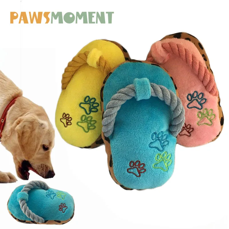 

Pet Toys Squeaky Dog Toys Dog 3 Color Selectable Paws Pattern Shoe Shoe Shape Dog Squeaky Plush Toys for Small Dog Favorite Chew