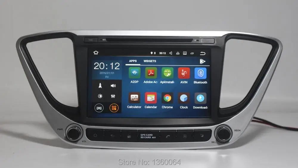 Clearance Quad Core 2G RAM 1024*600 Android 9.0 Car DVD GPS Navigation for Hyundai Verna Solaris 2017 Car Radio Stereo Bluetooth WIFI 3G 1