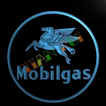 LG105-Mobil газ светодиодный неоновый свет знак повесить Знак Домашний Декор ремесла