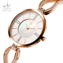 Shengke Luxury Алмаз Топ бренд Для женщин часы браслет SK смотреть Для женщин часы розовое золото женские часы zegarek damski