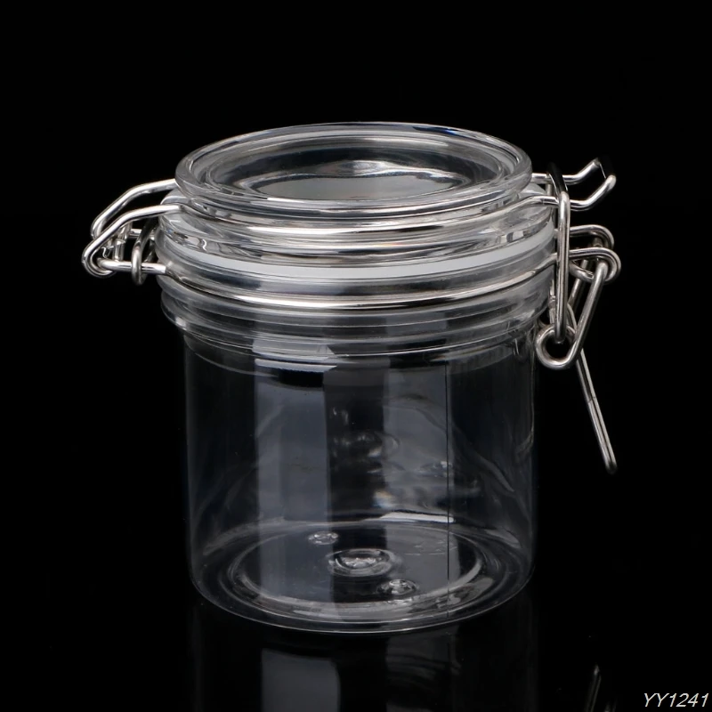 PETP Еда хранения Коробка для сухого молока крышка-зажим воздуха плотный Герметичный замок банку Kitchen-W110
