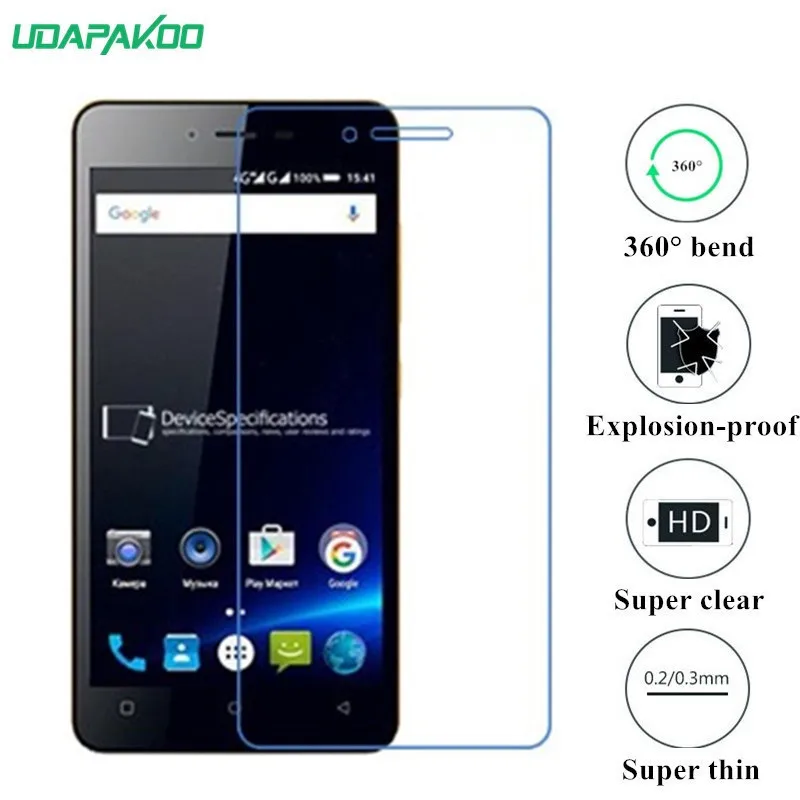 Udapakoo прозрачная закаленная мягкая стеклянная пленка для Highscreen Prime L Nano
