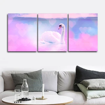 

Swan Animal Posters and Prints Abstract Classic Paint On Canvas Painting For Living Room Home Decor Wall Artwork Frameless