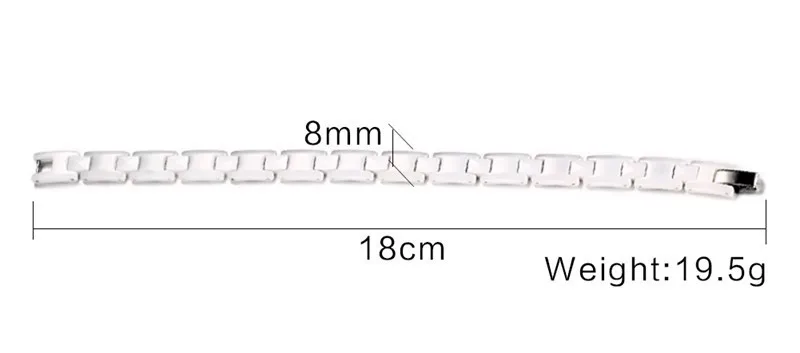 Белые керамические браслеты для женщин Здоровый Уход магнитная энергия регулируемые женские ювелирные изделия