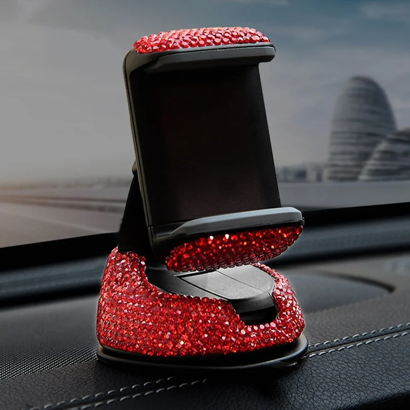 Автомобильный держатель для телефона Tongdaytech для iPhone X XS Max, кристальная подставка для мобильного телефона, крепление на вентиляционное отверстие для samsung S9 S10 Soporte Movil - Цвет: Car Phone Holder