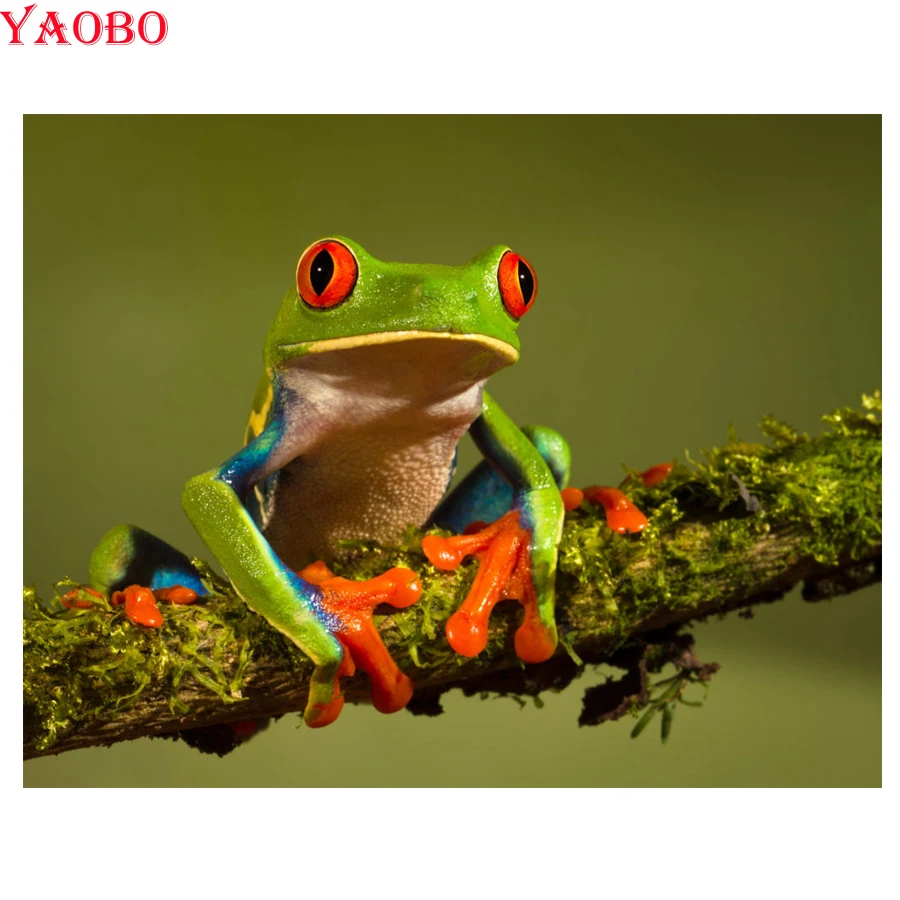 

3d Picture Cross Stitch Diamond Art 5D DIY Diamond Painting frog animal Patterns bead Embroidery kits Rhinestone Decoration