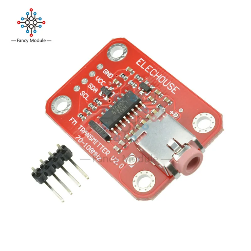 Модуль fm передатчика V2.0 цифровой радиомодуль для аудио микрофона Arduino|module for