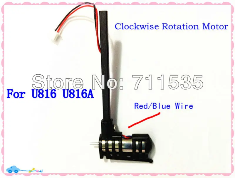 Tubo de cauda com Motor no sentido horário / azul de fio para UDI U816 U816A 4CH 2.4 G UFO Xcopter Quadcopter helicóptero
