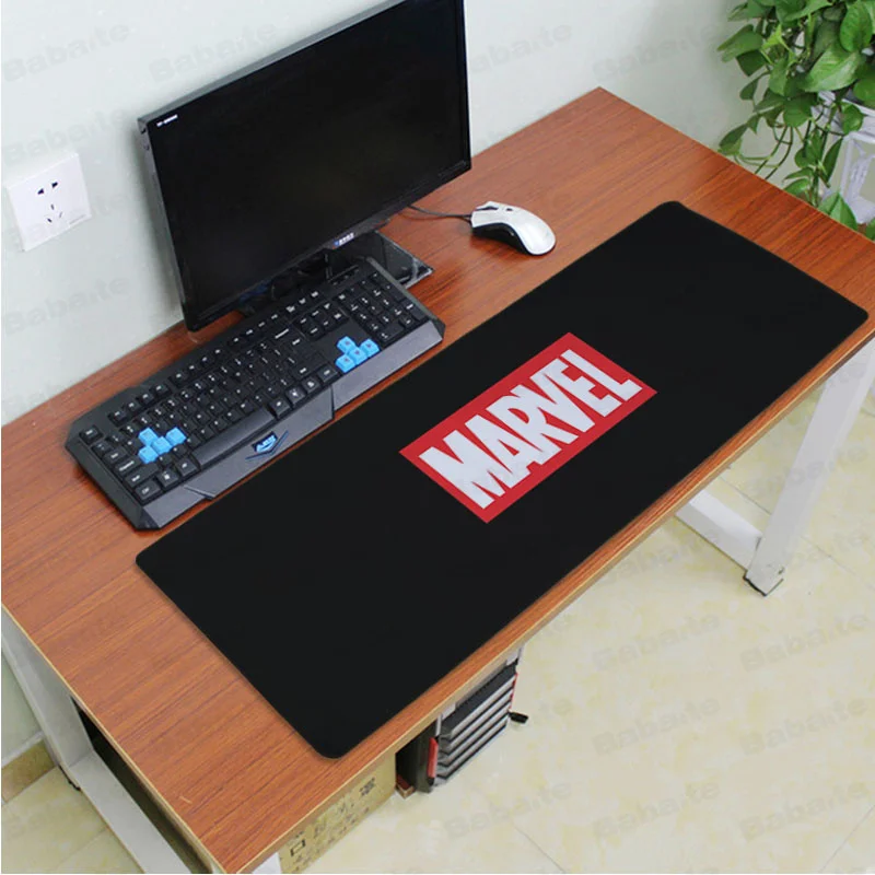 Babaite крутой офисный коврик для мыши с логотипом комиксов Marvel, мягкий коврик для мыши,, большой коврик для мыши, клавиатуры - Цвет: Lock Edge 30x80cm