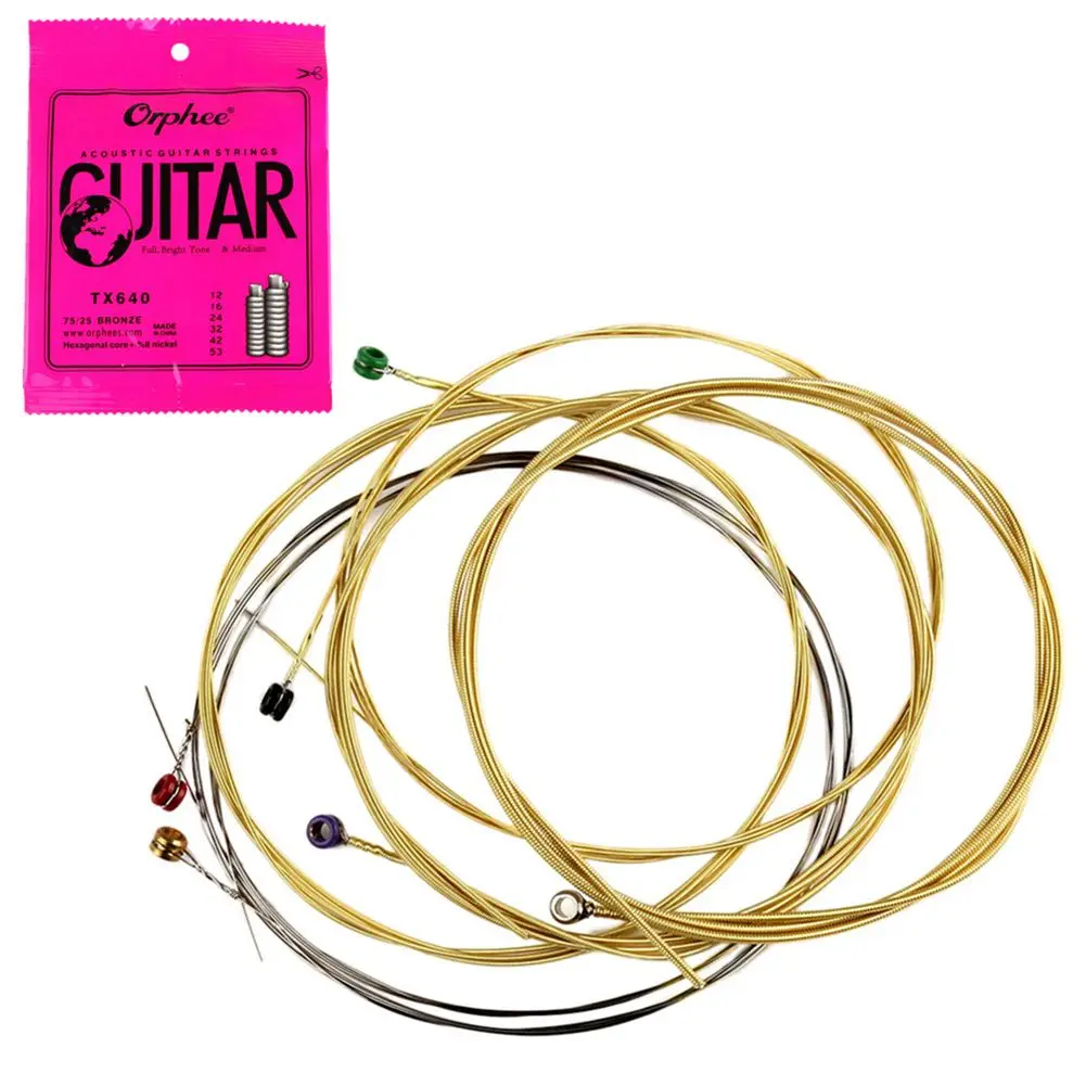 MMFC-Orphee 6 шт./компл. акустическая гитара шестигранный сердечник + 8% никеля бронза