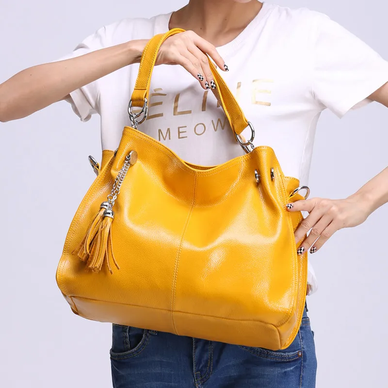 Женская сумка из натуральной коровьей кожи с кисточками|leather handbags|fashion handbaghandbags