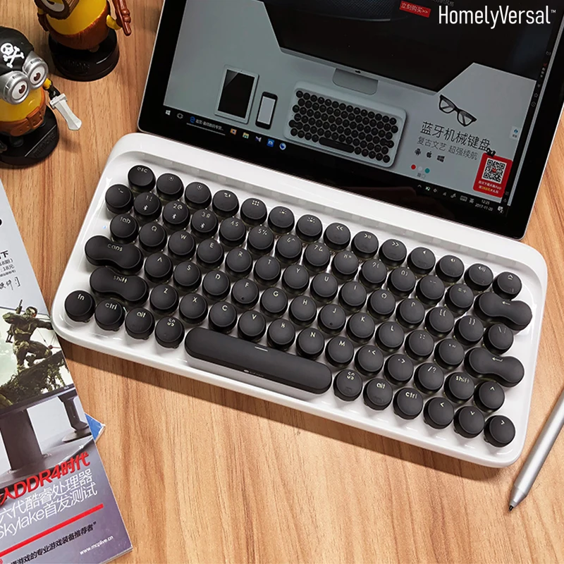 

Creative Gaming mini Portable dot bluetooth mechanical keyboard wireless for phone iPad MAC girl tablet typewriter