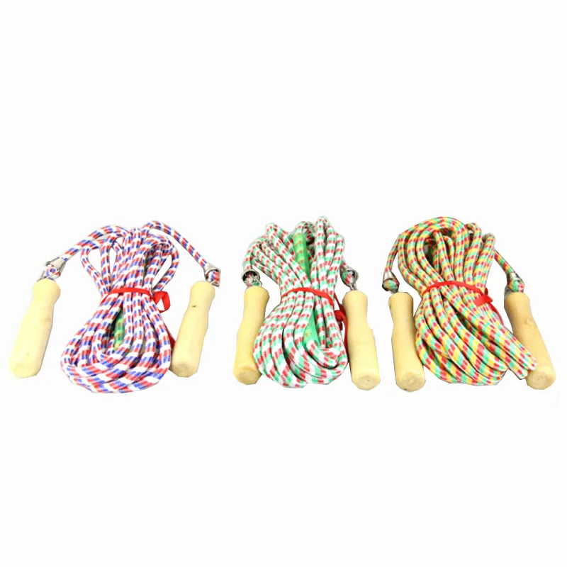5M/7M/9M Length Wooden Jump Rope Cotton Material Adults Kids Student