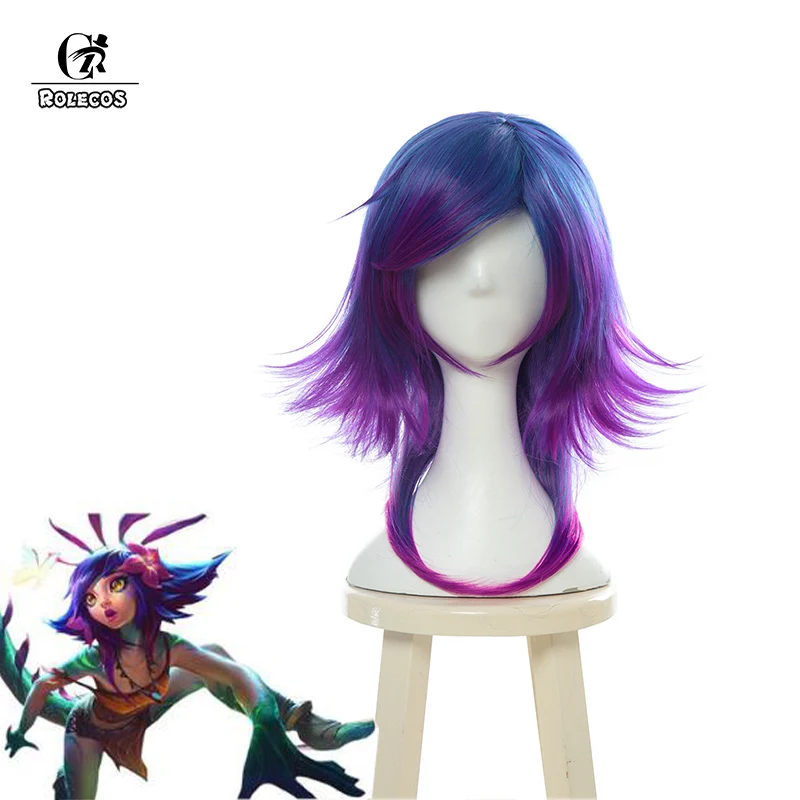 ROLECOS Игра LOL Neeko Косплей волосы короткие синтетические любопытный Хамелеон