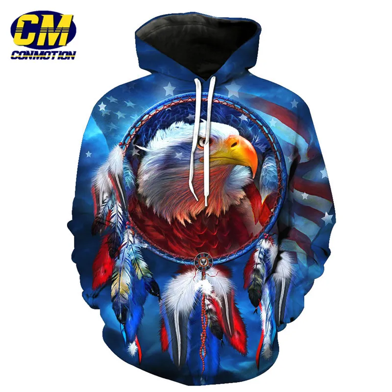 ConMotion Feather Mirror Eagle American Flag Fashion