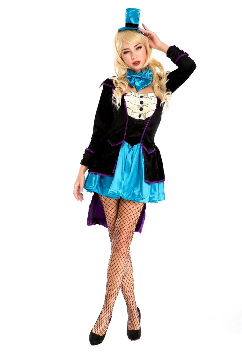Роскошный костюм Алисы в стране чудес женское маскарадное платье Mad Hatter|alice in